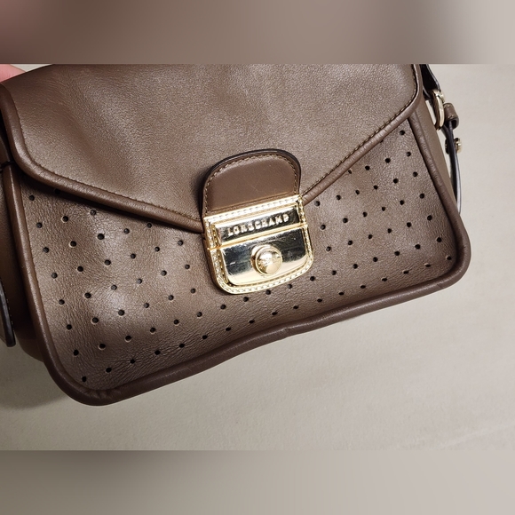 Longchamp Leather Punching Mademoiselle 2 Way Shoulder Bag - Picture 3 of 16